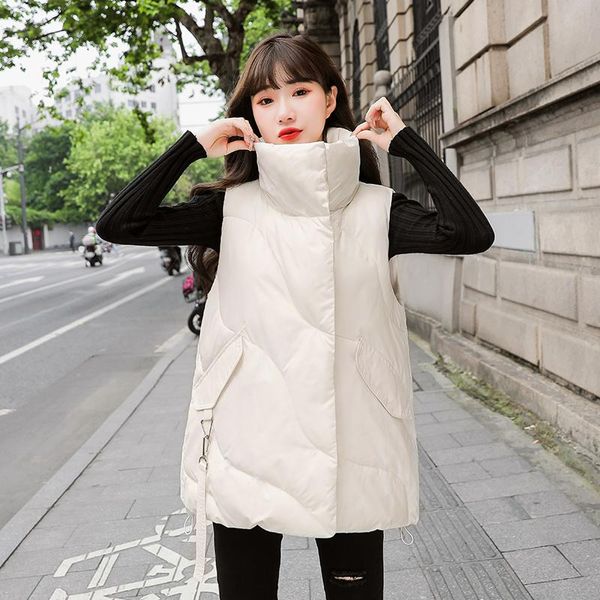 women's vests down jacket women autumn winter vest solid zipper pockets ladies loose sleeveless thick waistcoat female, Black;white
women's vests down jacket women autumn winter vest solid zipper pockets ladies loose sleeveless thick waistcoat female, Black;white