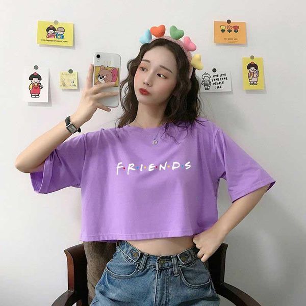 women's t-shirt summer women crop white letter printing friends casual japanese korean y2k harajuku style fashion streetwear female clo
women's t-shirt summer women crop white letter printing friends casual japanese korean y2k harajuku style fashion streetwear female clo