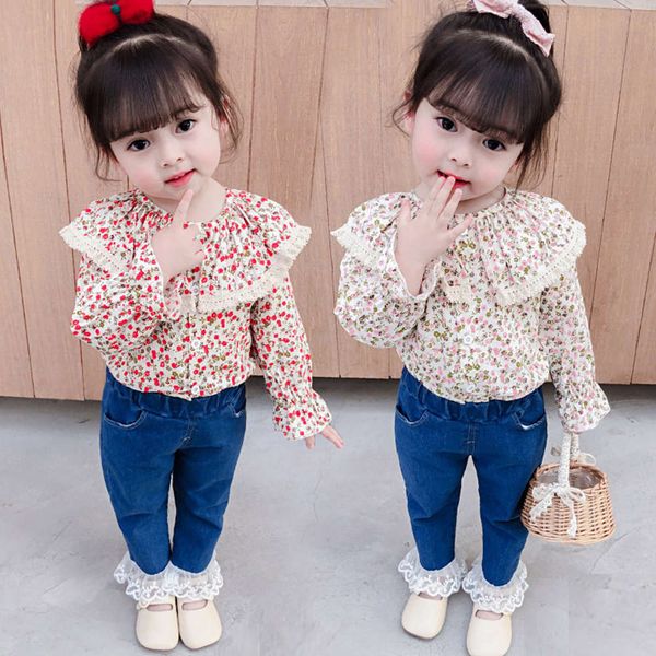 years two piece girls' wear 1-3 old 4 campus sle children's sports suit spring and autumn flower jeans, White
years two piece girls' wear 1-3 old 4 campus sle children's sports suit spring and autumn flower jeans, White