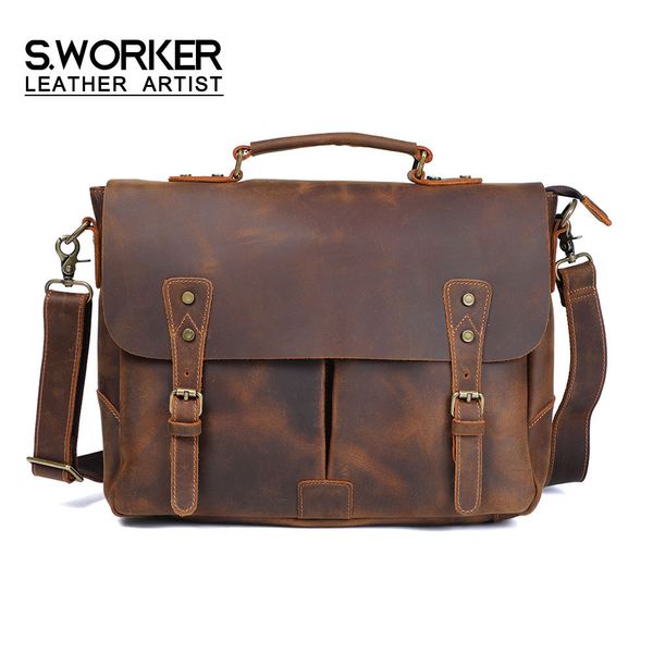 horse crazy leather postman bag leather men's portable briefcase one shoulder computer
horse crazy leather postman bag leather men's portable briefcase one shoulder computer