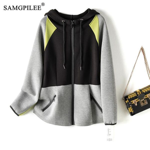 women's jackets street hooded women sweatshirts 2021 autumn cardigan zipper patchwork space cotton slim spring oversized hoodie woman 4, Black;brown
women's jackets street hooded women sweatshirts 2021 autumn cardigan zipper patchwork space cotton slim spring oversized hoodie woman 4, Black;brown