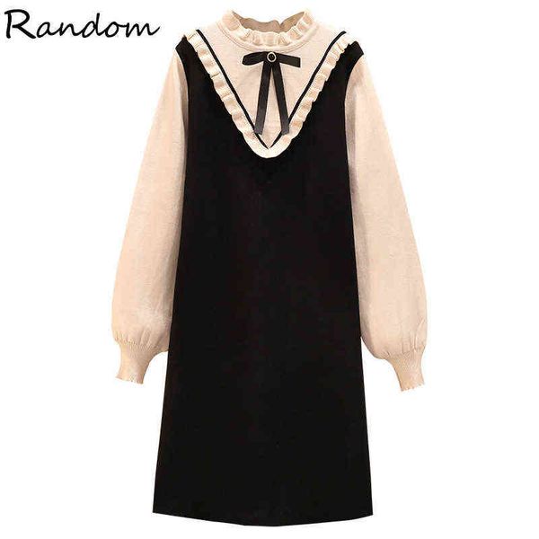 women knitted sweater 2021 new winter sweet cute party dress long sleeve chic streetwear ladies loose ruff black dresses clothes y1204, Black;gray
women knitted sweater 2021 new winter sweet cute party dress long sleeve chic streetwear ladies loose ruff black dresses clothes y1204, Black;gray