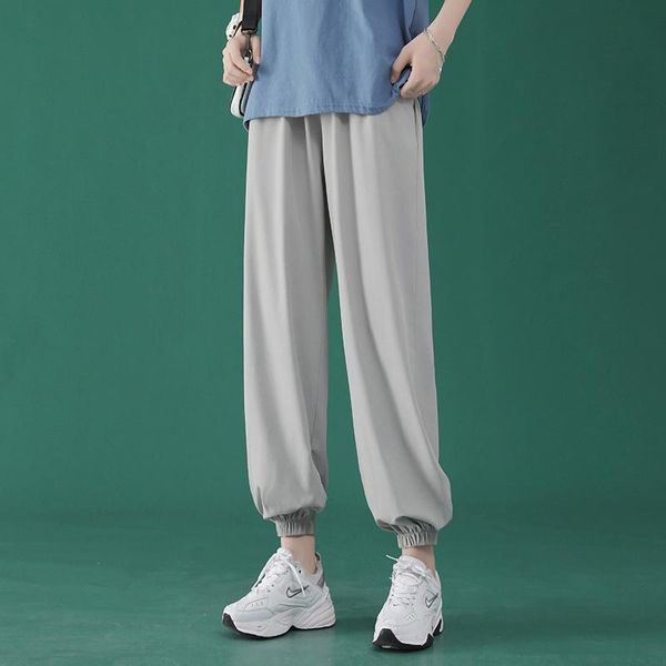 men's pants ice silk women's summer leggings thin casual sports ins fashion versatile high waist nine point straight, Black
men's pants ice silk women's summer leggings thin casual sports ins fashion versatile high waist nine point straight, Black