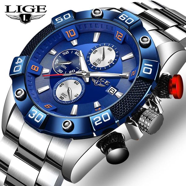 wristwatches relogio masculino lige fashion mens watches wrist watch quartz clock blue men waterproof chronograph, Slivery;brown
wristwatches relogio masculino lige fashion mens watches wrist watch quartz clock blue men waterproof chronograph, Slivery;brown