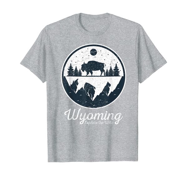 wyoming adventure wild buffalo mountains state hometown t-shirt, White;black
wyoming adventure wild buffalo mountains state hometown t-shirt, White;black