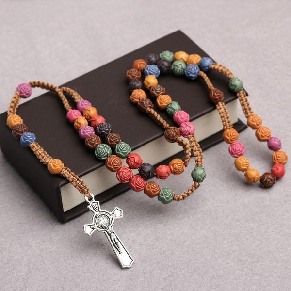 pendant necklaces 2021 rosary color cross necklace catholic rose jesus christian prayer beads religious jewelry, Silver
pendant necklaces 2021 rosary color cross necklace catholic rose jesus christian prayer beads religious jewelry, Silver