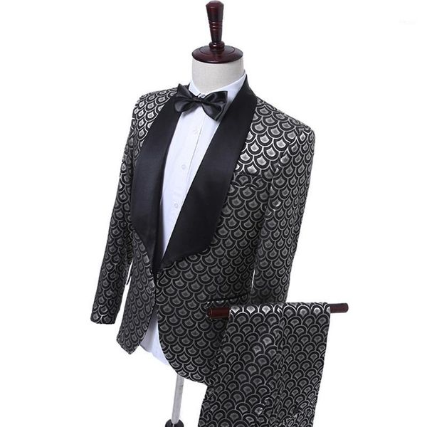 men's suits & blazers floral men for evening prom 2021 with black shawl lapel 2 piece man set jacket pants wedding groom tuxedos fashio, White;black
men's suits & blazers floral men for evening prom 2021 with black shawl lapel 2 piece man set jacket pants wedding groom tuxedos fashio, White;black