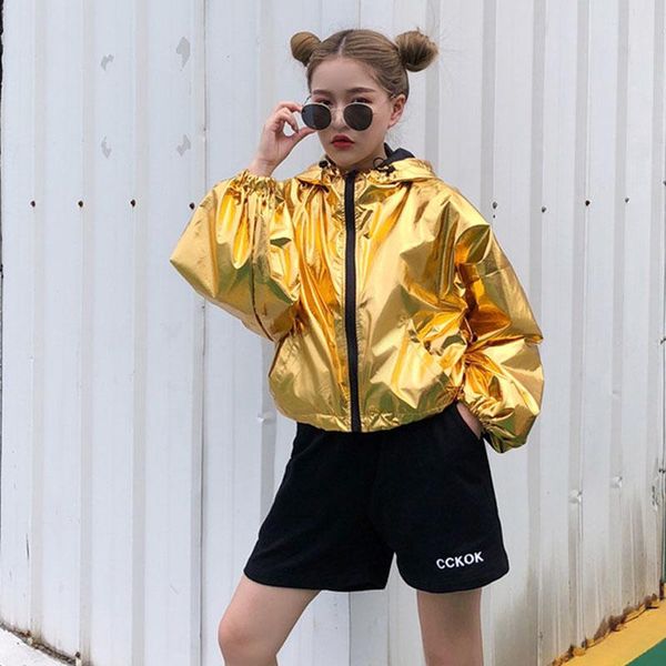 women's jackets fashion hooded jacket women harajuku golden oversized boyfriend short coats zipper loose long sleeve ladies windbreaker, Black;brown
women's jackets fashion hooded jacket women harajuku golden oversized boyfriend short coats zipper loose long sleeve ladies windbreaker, Black;brown