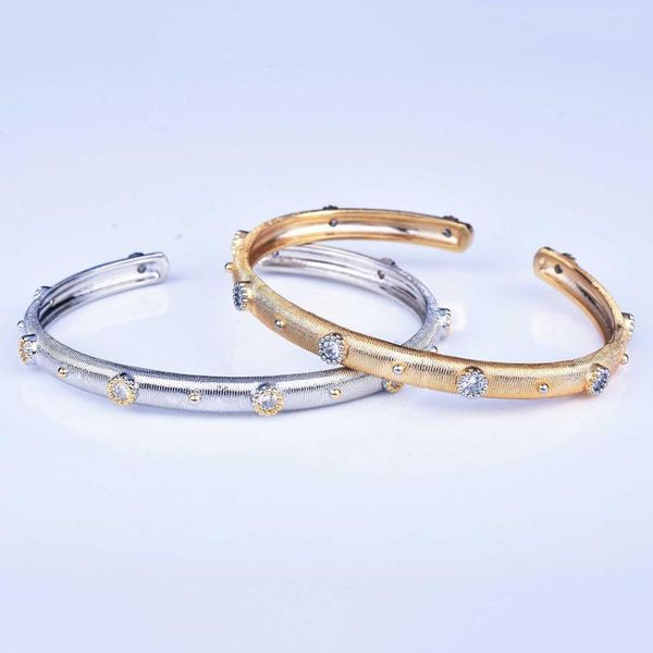bangle fashion open bracelet inlay cubic zircon wire drawing design simple two color jewelry for women wedding party anniversary gift, Black
bangle fashion open bracelet inlay cubic zircon wire drawing design simple two color jewelry for women wedding party anniversary gift, Black