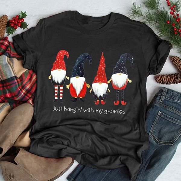 women's t-shirt plus size women christmas t shirts just hahgin'with my ghomies letter printed santa clause cotton short sleeve, White
women's t-shirt plus size women christmas t shirts just hahgin'with my ghomies letter printed santa clause cotton short sleeve, White