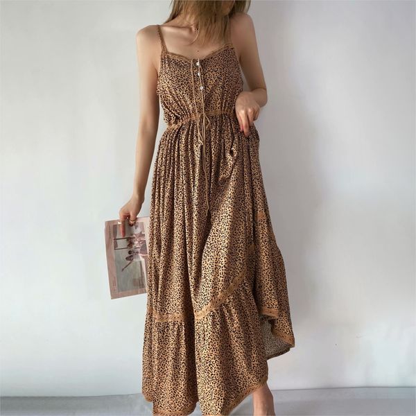 new 2021 summer sleeveless leopard print dress women boho chic lace up high waist strap midi dresses beach female vestidos 1yku, Black;gray
new 2021 summer sleeveless leopard print dress women boho chic lace up high waist strap midi dresses beach female vestidos 1yku, Black;gray