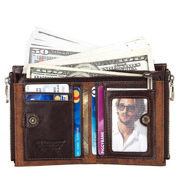 fashion men wallets genuine leather zipper card holder male purse new cow leather coin holder men wallets carteria, Red;black
fashion men wallets genuine leather zipper card holder male purse new cow leather coin holder men wallets carteria, Red;black
