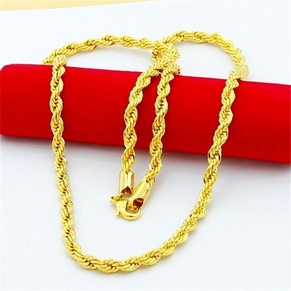 chokers hip hop 24k gold necklace 4mm twisted rope twist electroplating for men & women wedding jewelry gifts, Golden;silver
chokers hip hop 24k gold necklace 4mm twisted rope twist electroplating for men & women wedding jewelry gifts, Golden;silver