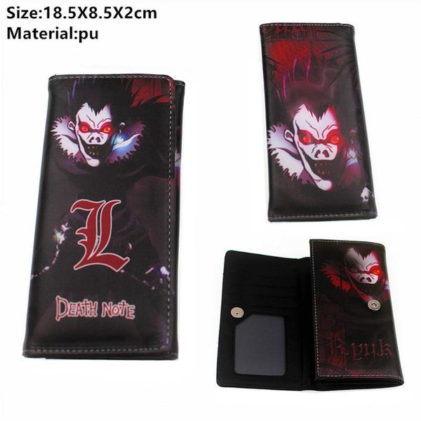 wallets cartoon death note l pu wallet long leather button po card holders layers purses coin casual cosplay boys girls moneybag cute, Red;black
wallets cartoon death note l pu wallet long leather button po card holders layers purses coin casual cosplay boys girls moneybag cute, Red;black