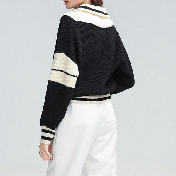 women's knits & tees fashion v neck long sleeves knit cardigan black loose patchwork women spring casual striped thin short harajuku kn, White
women's knits & tees fashion v neck long sleeves knit cardigan black loose patchwork women spring casual striped thin short harajuku kn, White