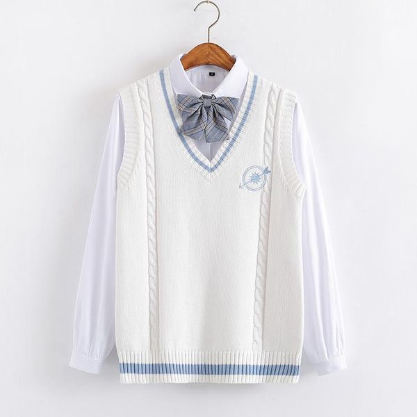 straight pullover knit vest autumn and winter cyan embroidery bow and arrow sweater vest1, Black;white
straight pullover knit vest autumn and winter cyan embroidery bow and arrow sweater vest1, Black;white