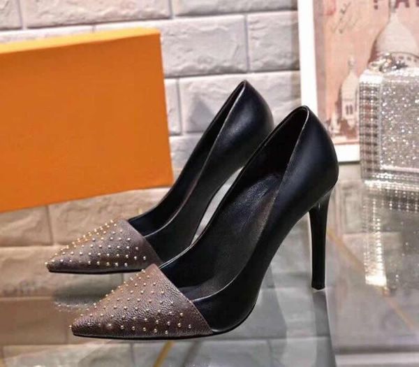 designer high heeled boat shoes spring autumn pointed stilettos leather rivet women shoes parties letter lady dress shoes 35-41, Black
designer high heeled boat shoes spring autumn pointed stilettos leather rivet women shoes parties letter lady dress shoes 35-41, Black
