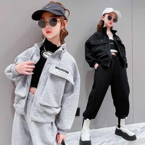 clothing sets tracksuit for children winter casual girls grey zipper jacket sweatpants two pieces autumn teens school sportwear, White
clothing sets tracksuit for children winter casual girls grey zipper jacket sweatpants two pieces autumn teens school sportwear, White