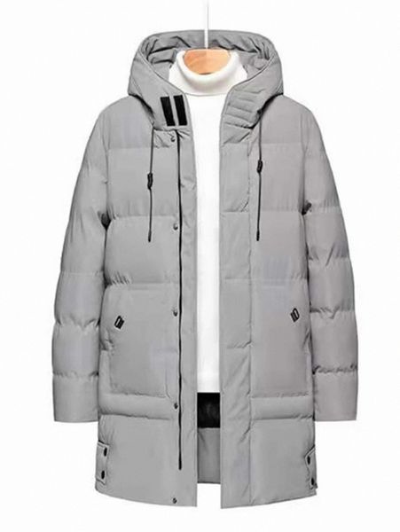 men drawstring hooded zipper puffer coat without sweater y08z#, Black;brown