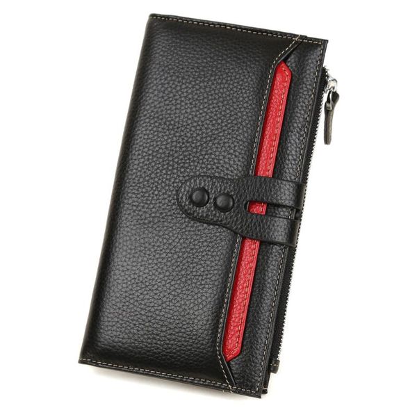 wallets genuine leather women long design clutch cowhide wallet female cell phone purse lady coin money bags, Red;black
wallets genuine leather women long design clutch cowhide wallet female cell phone purse lady coin money bags, Red;black