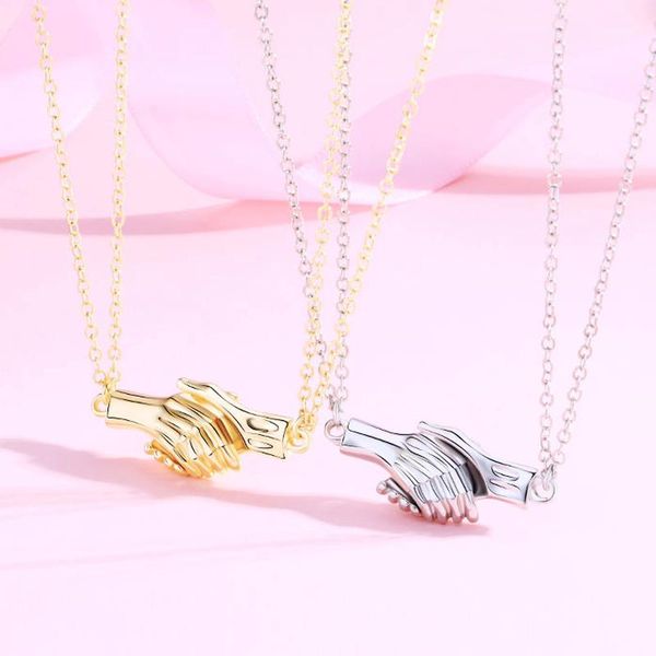 pendant necklaces couple magnetic handshake for lovers friends trendy classic necklace fashion jewelry, Silver
pendant necklaces couple magnetic handshake for lovers friends trendy classic necklace fashion jewelry, Silver