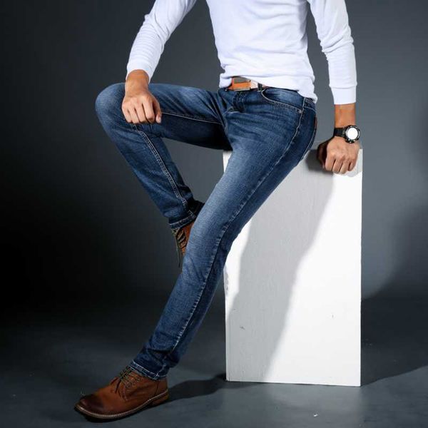men's jeans 2021 autumn fashion business casual versatile slim small straight cotton pants, Blue
men's jeans 2021 autumn fashion business casual versatile slim small straight cotton pants, Blue