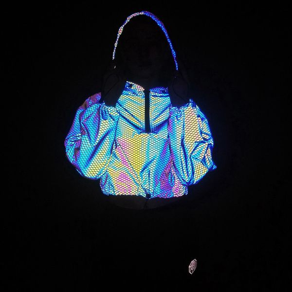 spring fish scale hoodies colorful reflective hooded pullover jacket custom logo womens short night bright hip hop crop coat hoodie, Black
spring fish scale hoodies colorful reflective hooded pullover jacket custom logo womens short night bright hip hop crop coat hoodie, Black