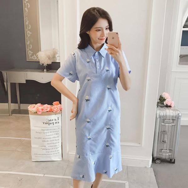 maternity dresses 3954# dress summer cotton short sleeves turn down collar loose stylish floral pregnant women mom, White
maternity dresses 3954# dress summer cotton short sleeves turn down collar loose stylish floral pregnant women mom, White