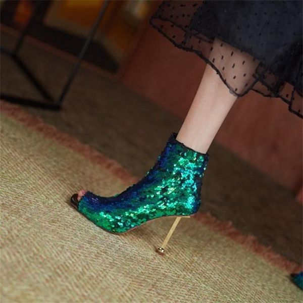 boots 2021 net red high heel fish mouth sandal female sequin fairy wind fine roman, Black
boots 2021 net red high heel fish mouth sandal female sequin fairy wind fine roman, Black