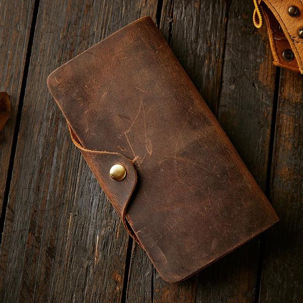 wallets genuine leather men's wallet retro handmade crazy horse skin durable coin purse high capacity holder, Red;black
wallets genuine leather men's wallet retro handmade crazy horse skin durable coin purse high capacity holder, Red;black