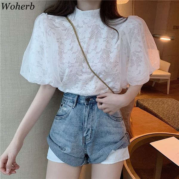 women's blouses & shirts woherb women sweet shirt lantern sleeve female summer chiffon blouse lace patchwork korean chic fashion blusa, White
women's blouses & shirts woherb women sweet shirt lantern sleeve female summer chiffon blouse lace patchwork korean chic fashion blusa, White