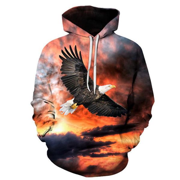 men's hoodies & sweatshirts men eagle print hooded cool boys sweatshirt 3d animal long sleeve hip hop casual clothes 2021 spring, Black
men's hoodies & sweatshirts men eagle print hooded cool boys sweatshirt 3d animal long sleeve hip hop casual clothes 2021 spring, Black