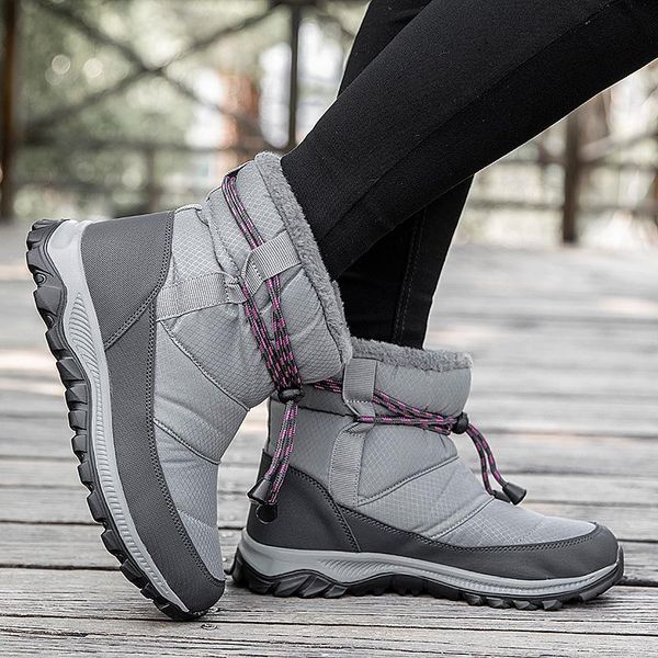 boots woman snow women winter shoes platform solid color waterproof mid calf thick fur men female, Black
boots woman snow women winter shoes platform solid color waterproof mid calf thick fur men female, Black