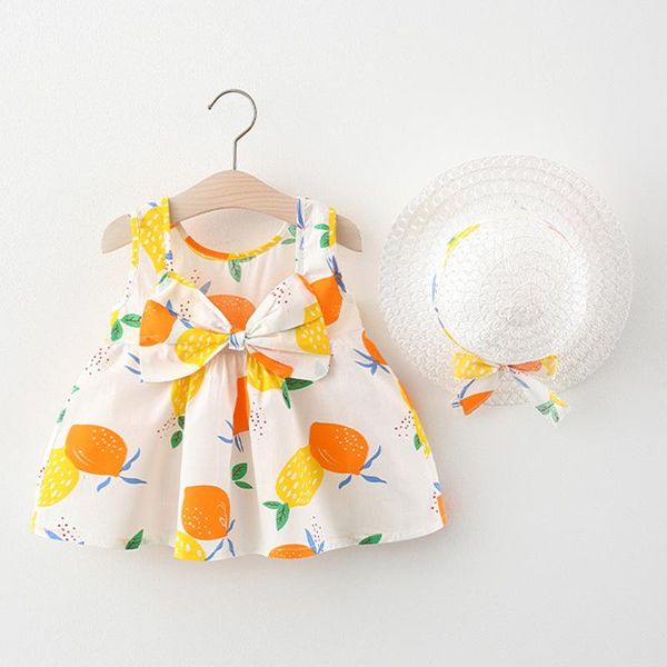 girl's dresses summer toddler infant baby kids girls sleeveless cute bowknot floral printed beach party princess dress + hat set clothe, Red;yellow
girl's dresses summer toddler infant baby kids girls sleeveless cute bowknot floral printed beach party princess dress + hat set clothe, Red;yellow
