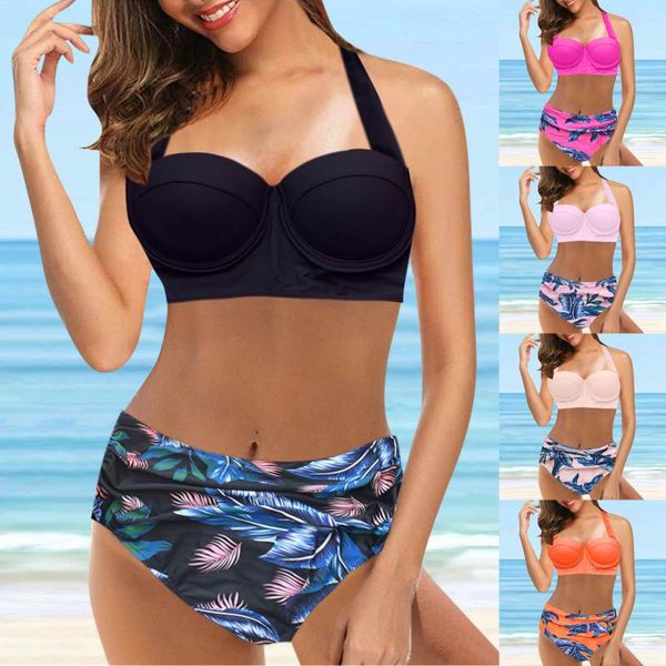 one-piece suits women fashion halter print sleeveless bikini set shorts two pieces swimsuit bathing suit swimwear beach wear tankinis #t
one-piece suits women fashion halter print sleeveless bikini set shorts two pieces swimsuit bathing suit swimwear beach wear tankinis #t