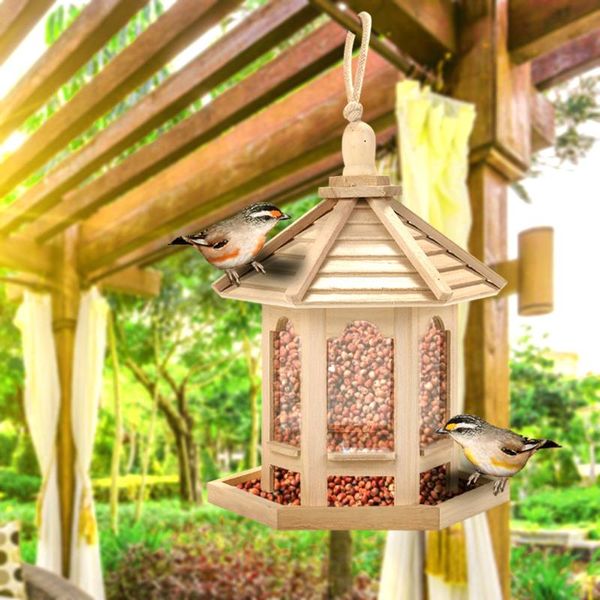 other bird supplies f# wooden feeder hanging for garden yard decoration hexagon shaped with roof home wall mount outdoor nest arts
other bird supplies f# wooden feeder hanging for garden yard decoration hexagon shaped with roof home wall mount outdoor nest arts