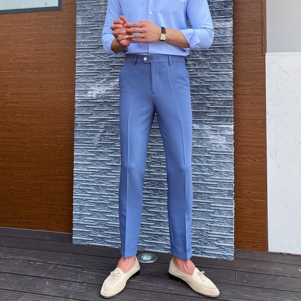 2021 new gentleman luxury pants british fashion korean men office 3 solid color pant erkek pantolon ny fit moda masculina a3c9, Black
2021 new gentleman luxury pants british fashion korean men office 3 solid color pant erkek pantolon ny fit moda masculina a3c9, Black