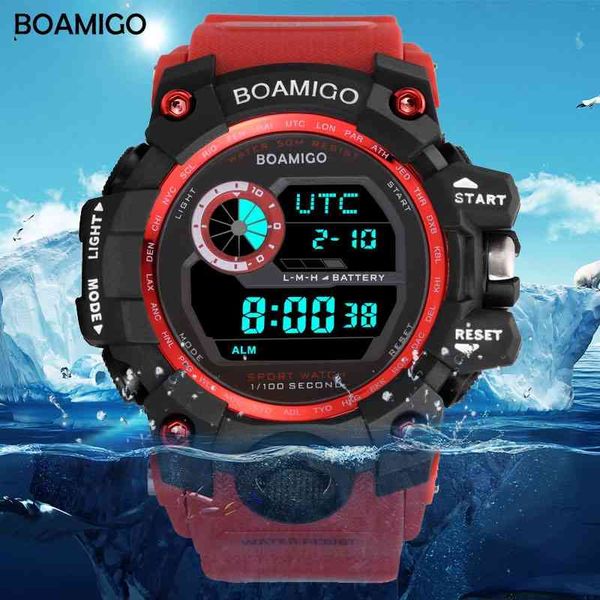 boamigo brand utc dst time raise to wake led light men digital sport red military watches 50m swim waterproof rubber band clock
boamigo brand utc dst time raise to wake led light men digital sport red military watches 50m swim waterproof rubber band clock