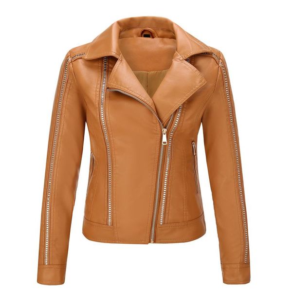 women's leather & faux ailegogo autumn women punk style rivet zipper short jacket moto biker turn down collar female pu coat outwear, Black
women's leather & faux ailegogo autumn women punk style rivet zipper short jacket moto biker turn down collar female pu coat outwear, Black