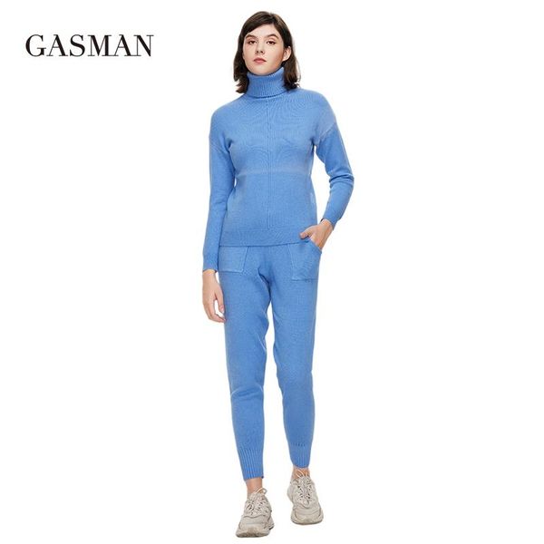 women's two piece pants gasman 2021 autumn set turtleneck sweater knitted blue warm two-piece for women fashion tracksuit gt005, White
women's two piece pants gasman 2021 autumn set turtleneck sweater knitted blue warm two-piece for women fashion tracksuit gt005, White