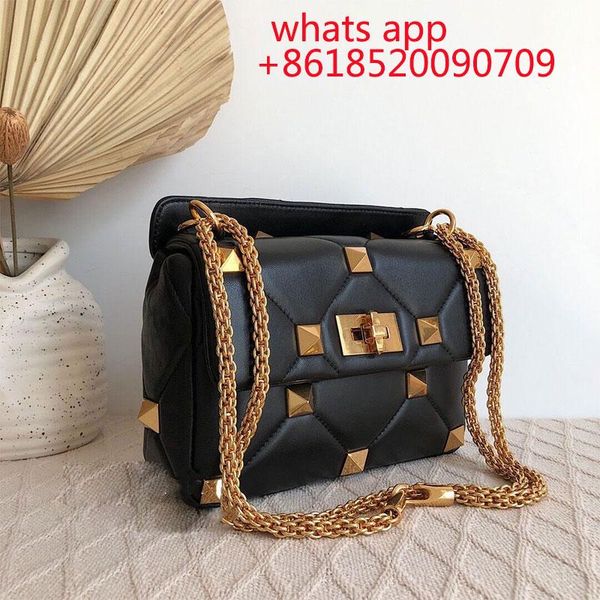 evening bags 2021 luxury rivet chain bag 100% leather messenger large diamond hand shoulder small square bag, two sizes
evening bags 2021 luxury rivet chain bag 100% leather messenger large diamond hand shoulder small square bag, two sizes