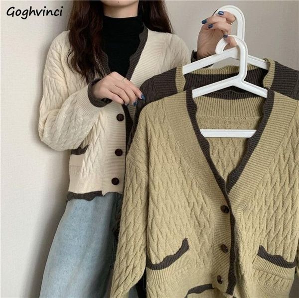 women's knits & tees women cardigan v-neck patchwork single breasted loose designer korean style fashion lovely girl fresh lazy retro s, White
women's knits & tees women cardigan v-neck patchwork single breasted loose designer korean style fashion lovely girl fresh lazy retro s, White