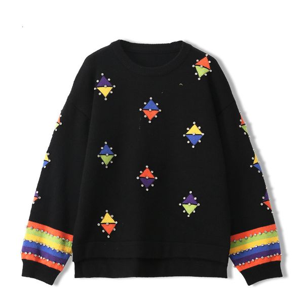 spring knitted female pullovers standard geometric sleeve beads the neck outerwear pull femme ta41005 q9m1, White;black
spring knitted female pullovers standard geometric sleeve beads the neck outerwear pull femme ta41005 q9m1, White;black
