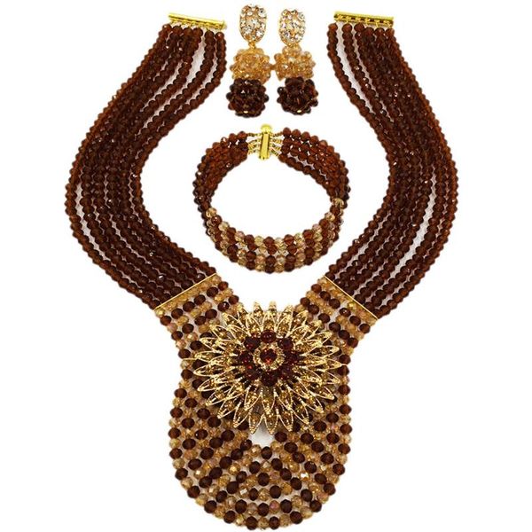 earrings & necklace fashion brown champagne gold ab crystal beads african jewelry set nigerian wedding party sets 6wdk06, Silver
earrings & necklace fashion brown champagne gold ab crystal beads african jewelry set nigerian wedding party sets 6wdk06, Silver