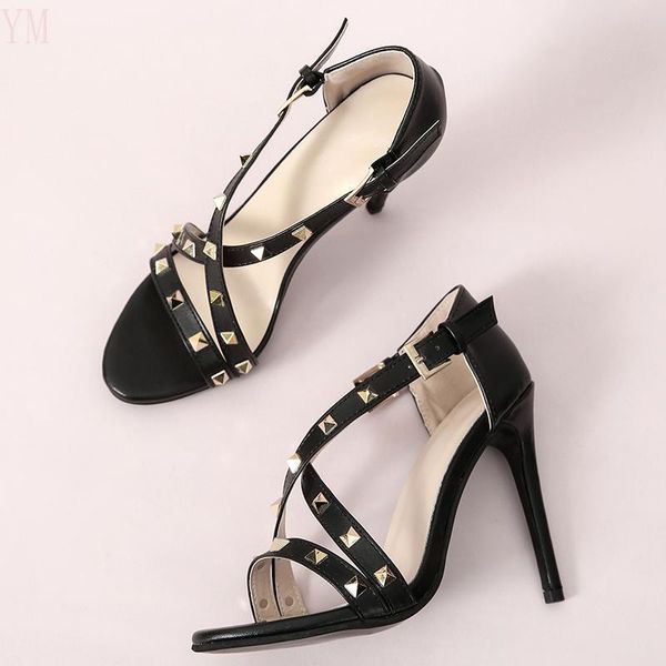 sandals women summer stiletto ankle strap shoes rivets rome black thin heels open toe zapatos de mujer sandalia feminina
sandals women summer stiletto ankle strap shoes rivets rome black thin heels open toe zapatos de mujer sandalia feminina
