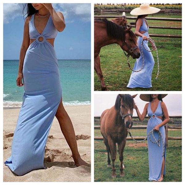 casual dresses sleeveless hollow out dress 2021 summer stylish beach skirt solid color split banquet women, Black;gray
casual dresses sleeveless hollow out dress 2021 summer stylish beach skirt solid color split banquet women, Black;gray