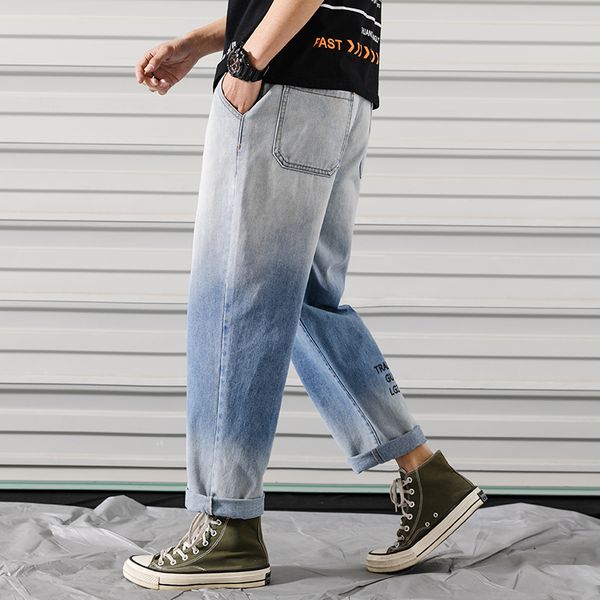 new mens fashion gradient 2021 spring straight casual ankle-length men denim hip hop male trousers mbp1, Blue
new mens fashion gradient 2021 spring straight casual ankle-length men denim hip hop male trousers mbp1, Blue