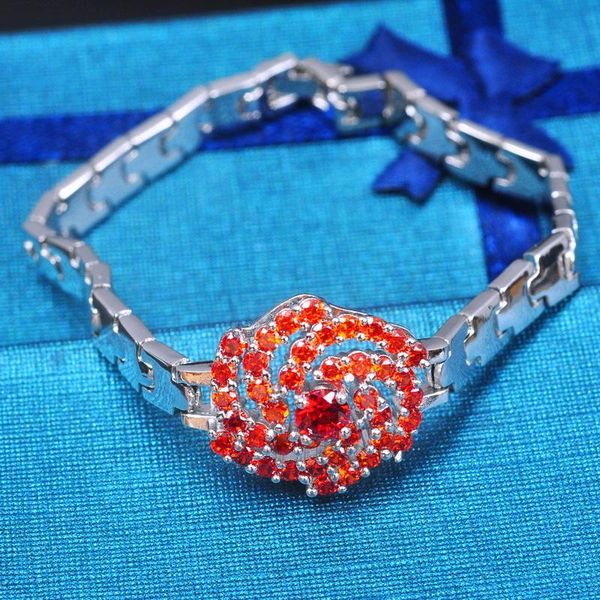 link, chain white gold color women red cubic zirconia bracelet fashion bridal wedding party jewelry bracelets bl001, Black
link, chain white gold color women red cubic zirconia bracelet fashion bridal wedding party jewelry bracelets bl001, Black