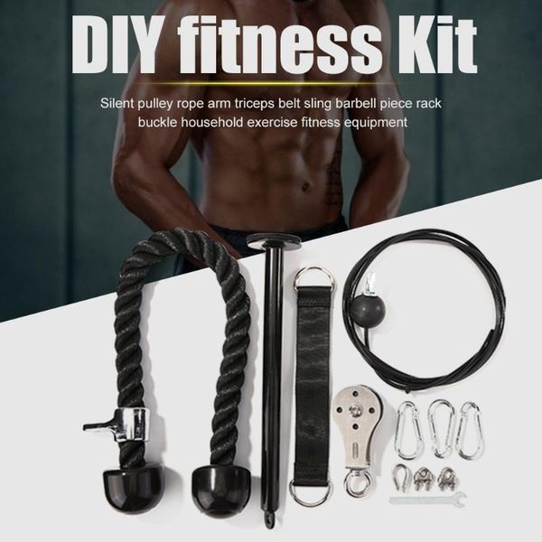 accessories fitness pulley cable machine diy adjustable length set arm triceps strength training home gym workout sport equipment
accessories fitness pulley cable machine diy adjustable length set arm triceps strength training home gym workout sport equipment