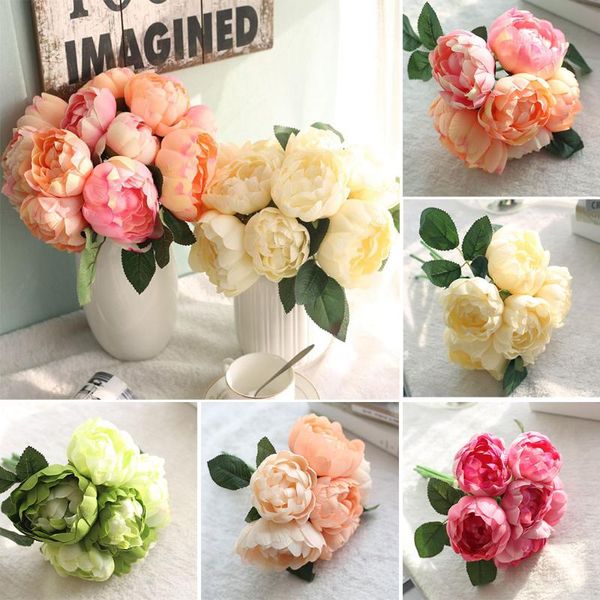 decorative flowers & wreaths silk fake artificial peony bouquet 6 heads wedding party home decoration
decorative flowers & wreaths silk fake artificial peony bouquet 6 heads wedding party home decoration